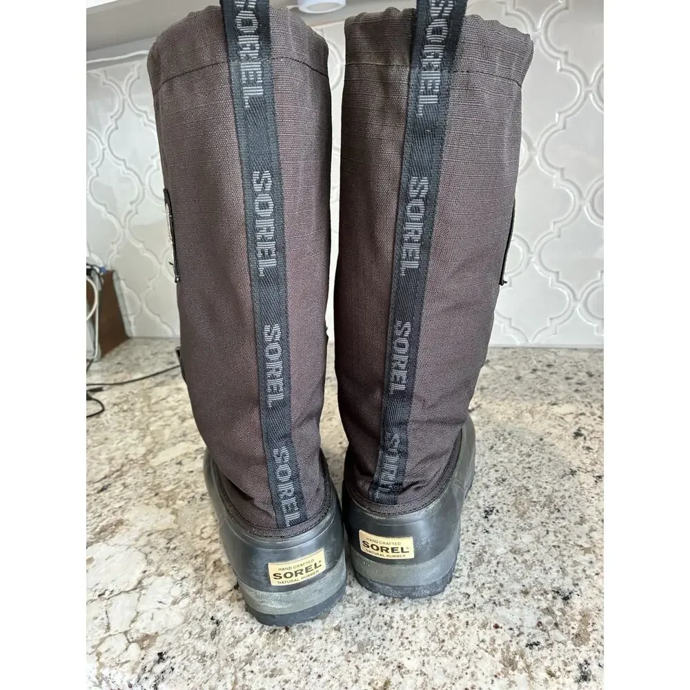 Sorel Boots Womens Size 8 Black Snowfall Insulated Waterproof Tall Lined Snow